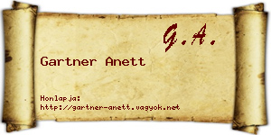 Gartner Anett névjegykártya